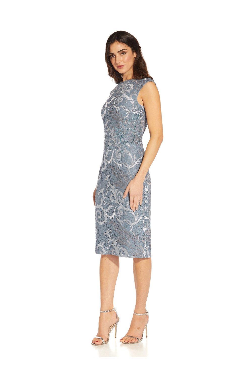 Dresses Embroidered Lace Midi Dress Adrianna Papell